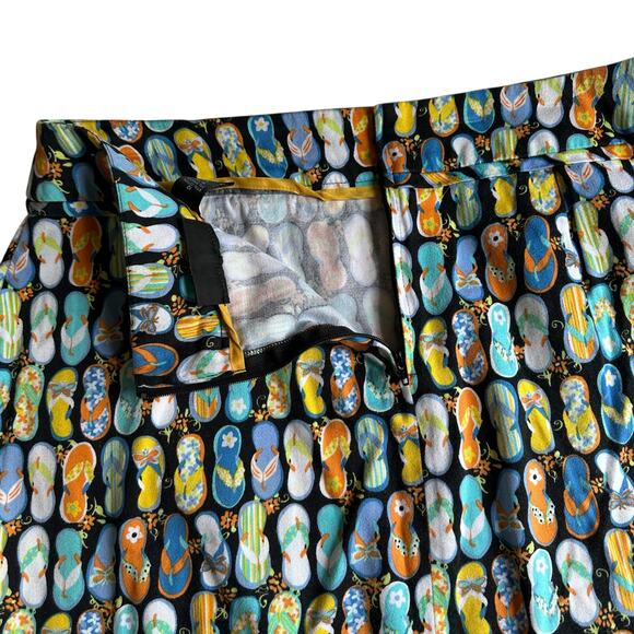 Vintage Y2K Flip Flip Print Mini Skirt Good Clothes Size 12 Beachcore Novelty - Picture 5 of 6